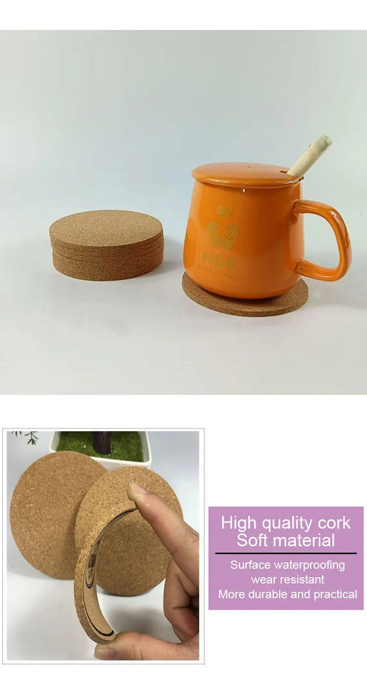 Table Cork Coasters Coasters for Coffee Bottom for Drinking Cup Aesthetic Coasters for Drinks Cup Coaster