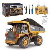 ZWN 1/16 1/20 Remote Control Excavator Dump Truck RC Model Car Toy Professional Alloy Simulation Construction Vehicle for Kids