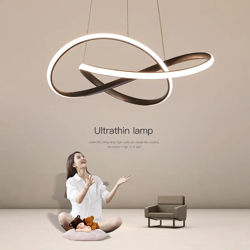 Personalized and Creative Clover Restaurant Pendant Light Nordic Modern and Minimalist Restaurant Hotel Art Bar LEDCeiling Light