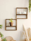 Wooden Display Shelf Floating Shelves Rustic Wood Shelves Wall Storage for Bedroom Kitchen Over Toilet Small Wall Mounted Gifts