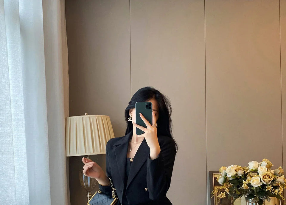 Long Sleeve Suits 2 Pieces Sets for Women Sexy Woman Outfit Office Clothing New Arrivals Vintage Festival Y2k Clothes Matching