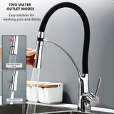 Matte Black Kitchen Sink Faucet Pull Down Swivel Spout Kitchen Sink Tap Deck Mounted Bathroom Hot and Cold Water Mixers