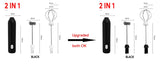 Electric Milk Frother 2 In 1 Rechargeable  Blender Stainless Steel 3 Speeds Coffee Mixer Egg Beater Handheld Foam Maker Tools