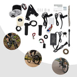 Electric Motor, Copper, Labor-Saving Design with Speed Control, Complete Kit for Safe E-Bike Conversion and Riding