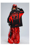 Boys Hip Hop Sweatshirt Shiny Vest Street Dance Cargo Pants Girls K-pop Clothes Set Kid Hip Hop Jazz Costume Children Streetwear