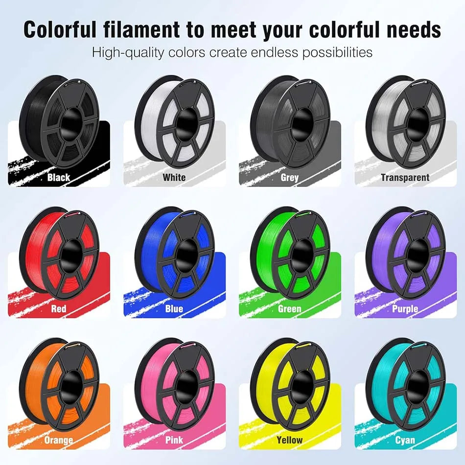 JAYO PLA /PLA Matte /ABS/PETG/PLA Plus 3D Printer Filament 5KG/Roll 1.75mm 3D Filament Large Spool Neatly Wound Filament