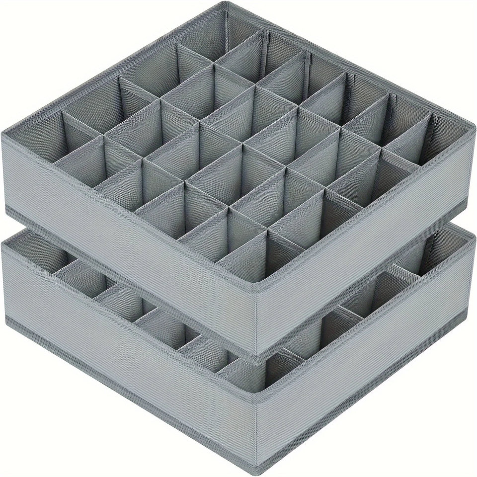 24-Compartment Organizer for Underwear Socks Bra Pants Scarf Tie Storage Box Wardrobe Drawer Organizers Foldable Case