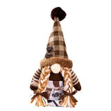 Christmas Decorations Coffee Gnome Ornaments Khaki Faceless Dolls Goblin Figurines Home Decor