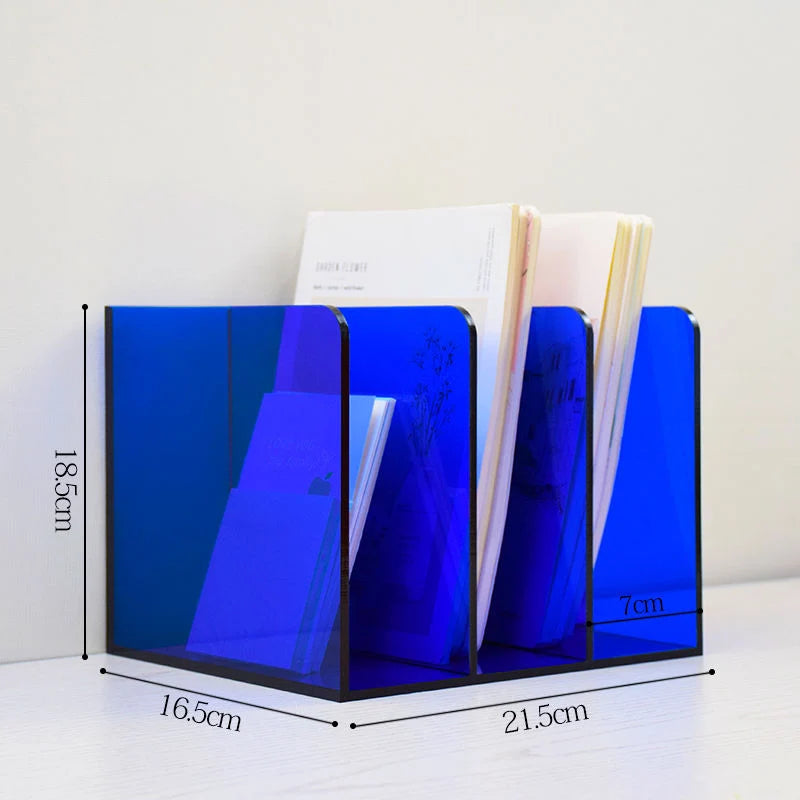 Acrylic File Organizer for Desk,File Holder for Home Office,Book Organizer for Letter,Document,Notebook,Binder,Purse,Mail