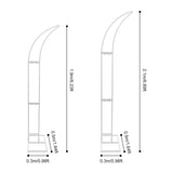 2PCS Wedding Arched Bracket,2.1m & 1.9m White/Gold Curved Wedding Stand,Decoration Backdrop Stand for Ceremony and Party