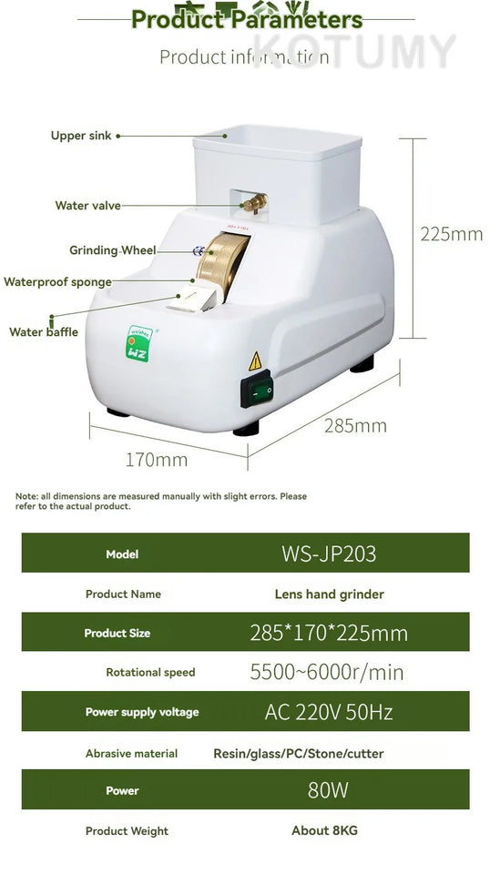 Lens Hand Grinder Is A Good Helpergood Helper For Hand Grinding, Rough Grind, Fine Grinding, V-shaped Grooveprocessing Grinder