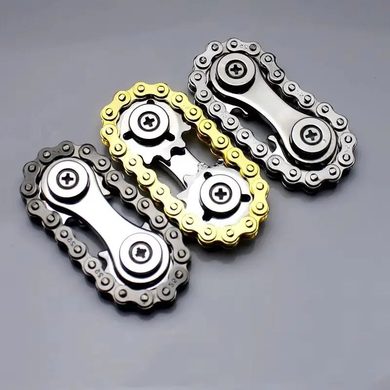 New EDC Sprockets Flywheel Gyro - Antistress Anxiety Metal Bike Chains Fingertip Spinner Fidget Toys For Adult