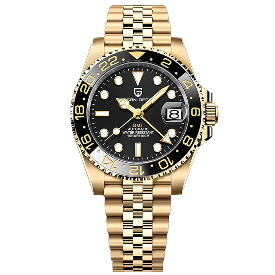 2025 PAGANI DESIGN New PD-1662 V5 Men Mechanical Watches Luxury Ceramic Bezel Automatic Watch 100M Waterproof GMT Watch for Men