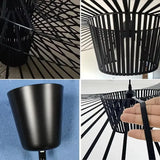 Italian Nordic Straw Hat Pendant Light Restaurant Art Living room Designer Industrial Retro Restaurant Kitchen Hanging Lights