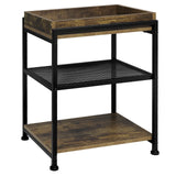 WOLTU 1PC Side Table 3-Tier Coffee Table Rolling Storage Cart with Removable Top Small End Table for Sofa Living Room Storage