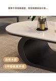 Italian minimalist new rock slab coffee table living room home simple modern high-end combination light luxury oval tea table