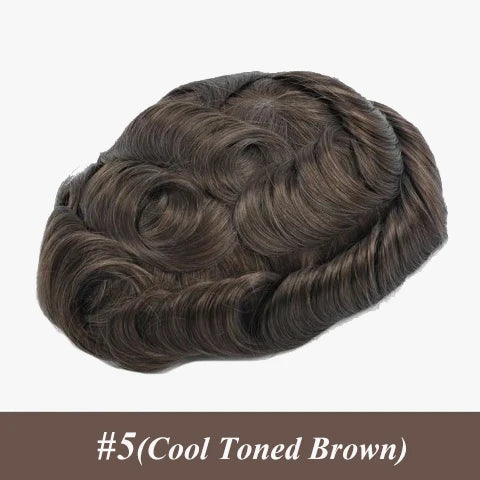 New Australia--Male Hair Prosthesis Toupee Men Lace and PU Breathable Men's Wig For Men Natural Hairline 6" Men's Hair System