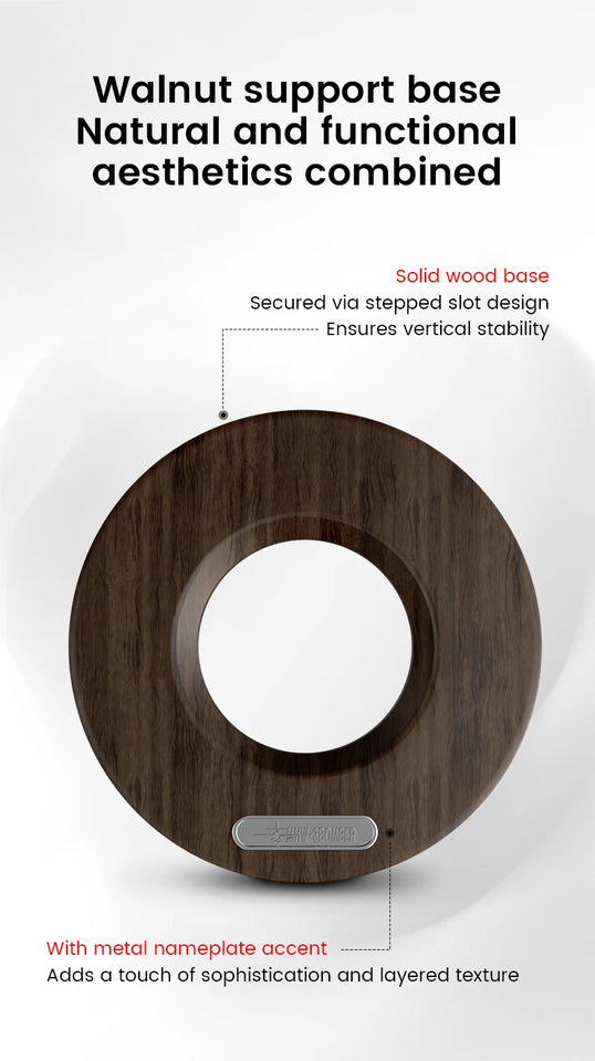 MHW-3BOMBER Meteor Dripper 1-2 Cups Pour Over Coffee Dripper With Wooden Base Ceramics Coffee Dripper For Manual Brew Barista