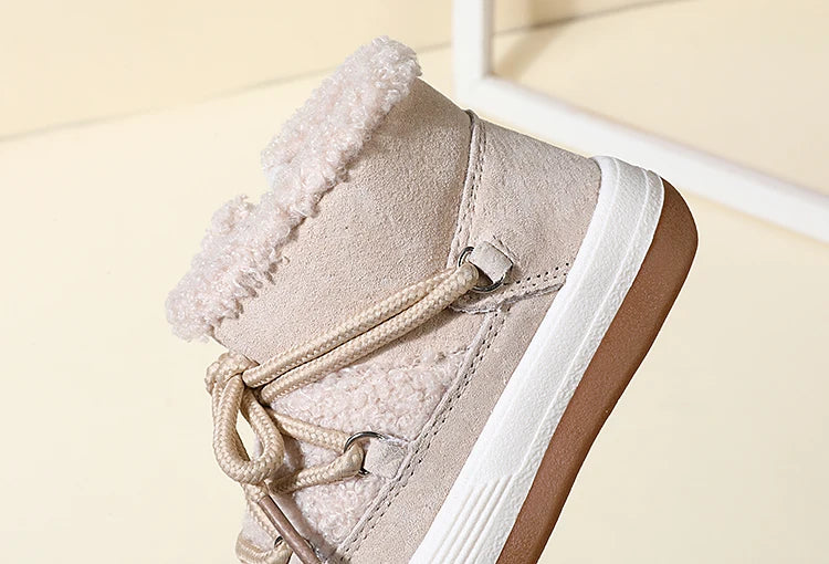DIMI New Autumn/Winter Baby Boots Warm Plush Rubber Sole Toddler Kids Sneakers Infant Shoes Fashion Little Boys Girls Boots