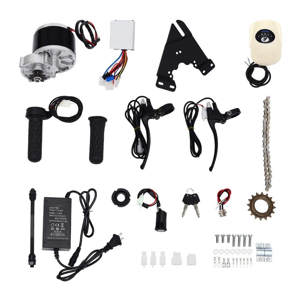 Electric Motor, Copper, Labor-Saving Design with Speed Control, Complete Kit for Safe E-Bike Conversion and Riding