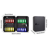 Combination Key Cabinet 20 Key Hooks Key Box Wall Mounted with Key/Code Lock Key Cabinet Security Lock Box Locking Key Cabinet