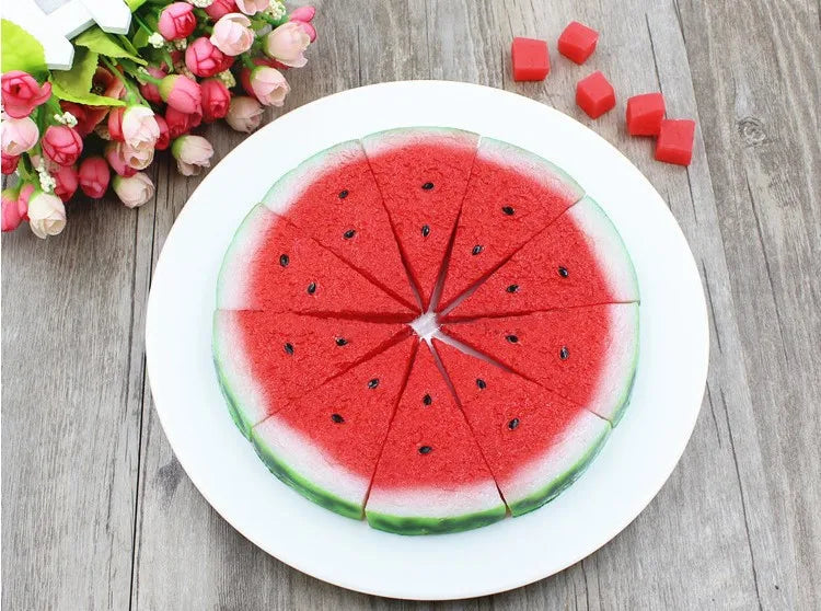 Simulated watermelon skin, fake watermelon slices, fake fruit slices, food, food model, restaurant, restaurant decoration, shoot
