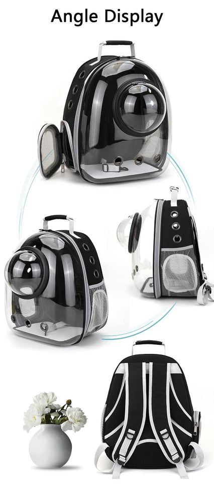 Transparent Cat Carrying Bags Space Breathable Pet Backpack Portable Puppy Pets Backpack Transport Carrier Space Capsule Dog Bag