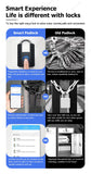 IP67 TTLock Bluetooth APP Smart Padlock Fingerprint Lock Keyless Mini Bag with Aleax Google Home Electronic Door Lock
