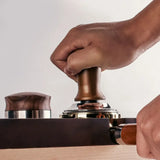 Premium 51/53/58MM Coffee Tamper Wooden Handle Durable Pressure Hammer Stainless Steel Base Barista Tool Professional Use