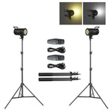 SH 115/135W LED COB Video Light Photography Lamp With Tripod Softbox Remote Control Video Light For Skit Video Photography