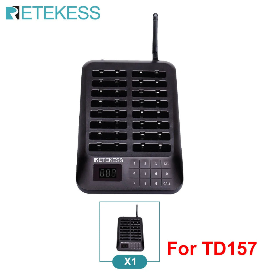 RETEKESS TD157 Restaurant Pager System Pagers 984ft Long Range Beepers for Food Truck Bars  Food Court No Vibration Mode