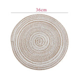 Anti Slip Heat Resistant Coasters for Coffee Tea Mug, Round Table Mat Linen Drink Coaster, Kitchen Accessories Decor Placemats