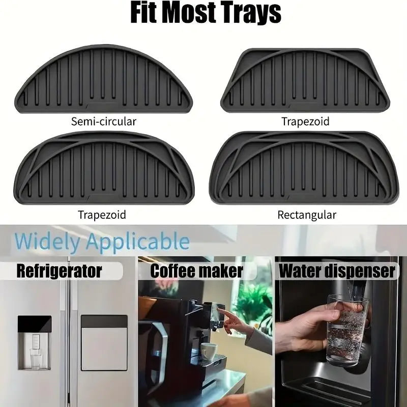 1Pc Kitchen Drain Tray Water Dispenser Anti-overflow Silicone Mat Drip Tray Coffee Machine Refrigerator Drain Mat