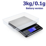 Digital Kitchen Scale 0.1g High Precision 3kg/5kg/10kg Home Waterproof Stainless Steel Electronic Balance Food Weighing Scale