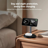3 In 1 Magnetic Wireless Charger Adjustable Stand For iPhone 16 15 14 13 Pro Max iWatch 10 9 8 AirPods Pro Fast Charging Station