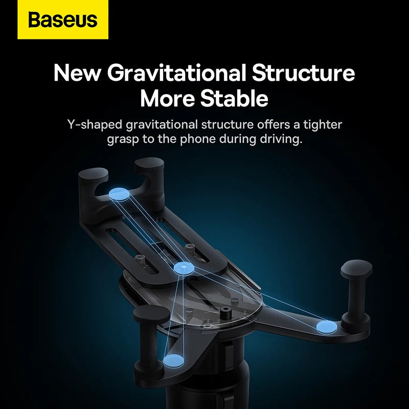 Baseus Car Phone Holder for iPhone Xiaomi Samsung Car Phone Stand Car Mount with Hook Clip Auto Locking Easy Install