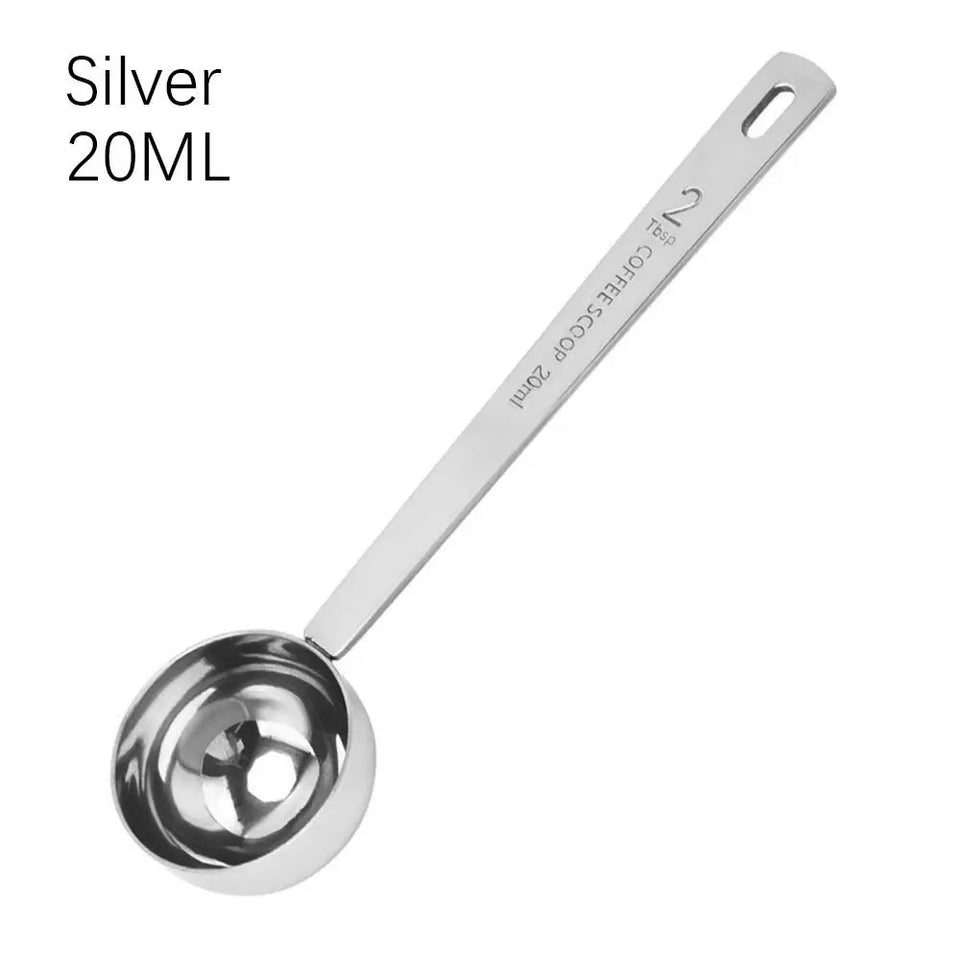 High-quality Stainless Steel Measuring Spoon Blending Thicken Coffee Scoop 5/10/15/20/30ML Powder Spoon Coffee