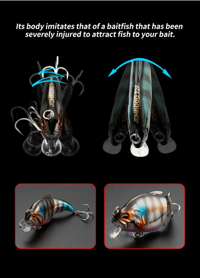 Fishing Lure Vatalion 7cm 10.5g Sinking Floating Crankbait Artificial HardBait Jointed VIB Vibration Wobblers Trout Bass Fishing