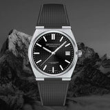 New Specht&Sohne Wine Red Men's Mechanical Wristwatch Miyota Automatic Watches Sapphire Crystal 37MM Stainless Steel Waterproof