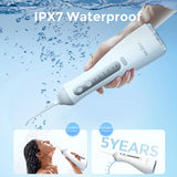 Sejoy Electric Oral Irrigator Water Dental Flosser Pick for Teeth Cordless 350ML Water Tank,6 Cleaning Modes, IPX7 for Home
