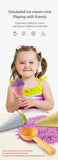 Children Play House Toy Beach Ice Cream Tube Digging Spoon Set Material of wheat straw  Ice Cream Cup Beach Toy