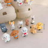 New Cute 3D Puppy Shoes Charms Cartoon Dog Small Animal Models Removable ABS Components Sandal and Slipper Decorations