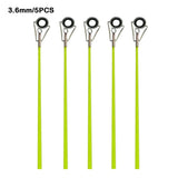 5pcs 40cm Fishing Rod Tip Retractable Carbon Fiber Fiberglass Fishing Pole with Top Ring Boat/Raft Rod Tip Spare Tail Fiberglass