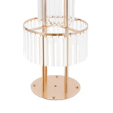 5 Tiers Gold/Silver Wedding Centerpieces Flower Stand Vase Centerpiece Acrylic Flower Stand with Hanging Acrylic