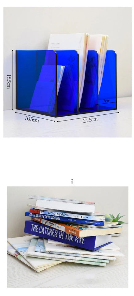 Acrylic File Organizer for Desk,File Holder for Home Office,Book Organizer for Letter,Document,Notebook,Binder,Purse,Mail