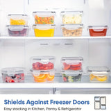 48-Piece Leakproof Food Storage Containers Set, BPA-Free, Stackable Meal Prep, Easy-Snap Lids, Includes Labels & Marker