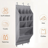 Multi-pockets Wall Storage Bag Large Over Door Hanging Shoe Organiser Behind Doors with 4 Metal Hooks Shoes Rack Storage Bags