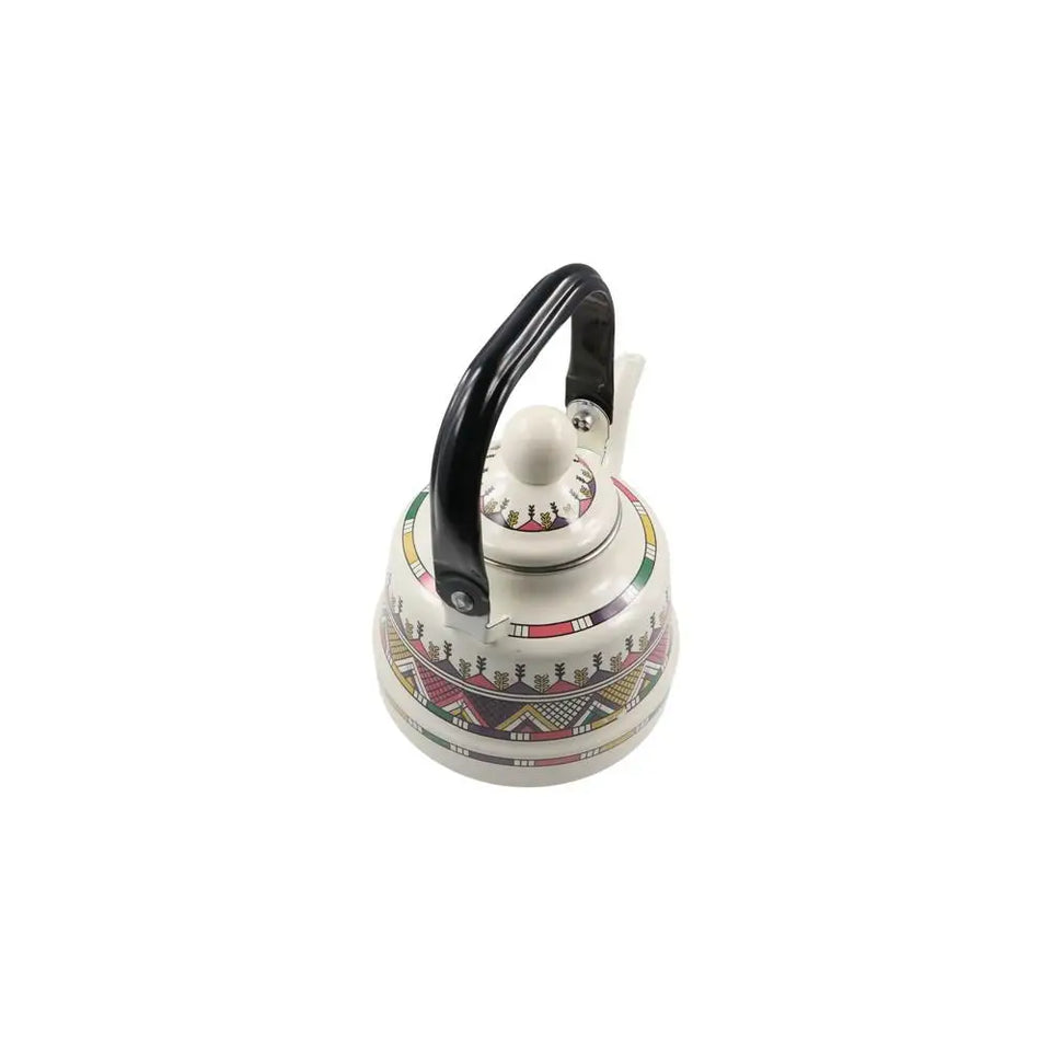 Classic Design Enamel Enamel Tea Kettle European Style Handmade Tea Pot Unbreakable No Whistling Water Kettle Restaurant