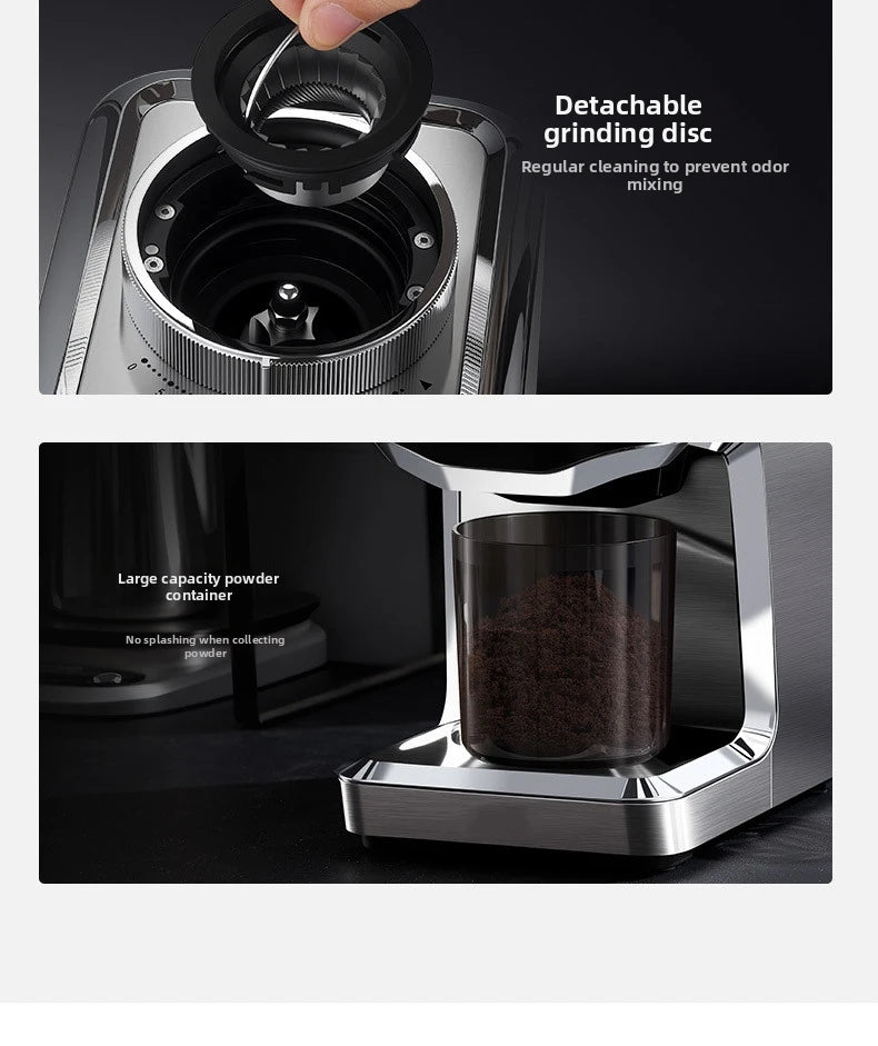 Touchscreen Electric Coffee Grinder - Automatic Commercial & Home Use, Stainless Steel Burr Mill with Dose Control, LCD Display