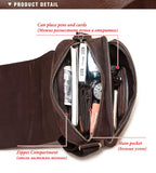 Fashion Crazy Horse Leather Men's Messenger Bag Flap Large Capacity Crossbody Bag Top Quality Shoulder Bag Sling Bag Tote